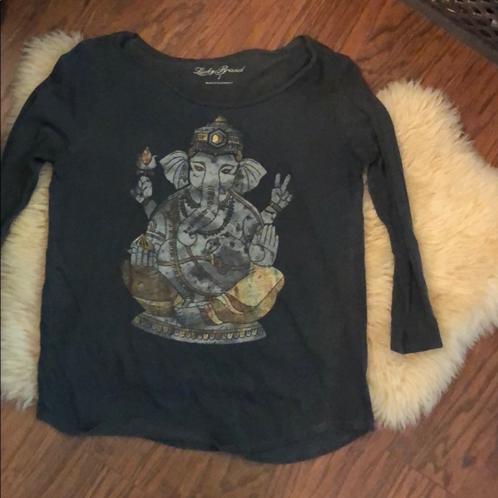 Long Sleeve Lucky Brand Graphic Tee